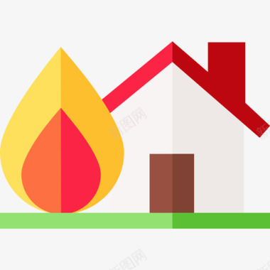 火灾自然灾害37平坦图标