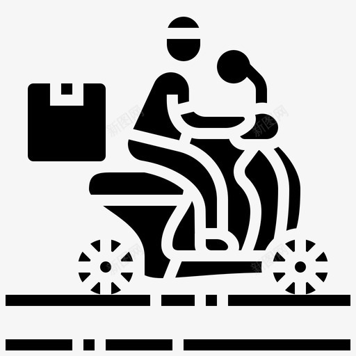 送货快递信使svg_新图网 https://ixintu.com 送货 快递 信使 摩托车 服务 发货 标志