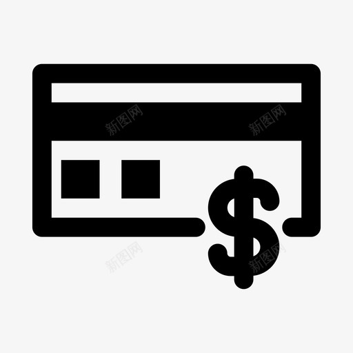 信用卡付款帐单成本svg_新图网 https://ixintu.com 信用卡 付款 帐单 成本 办公室 粗体 图标