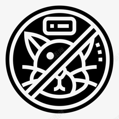 禁止宠物酒店服务标志符号1图标