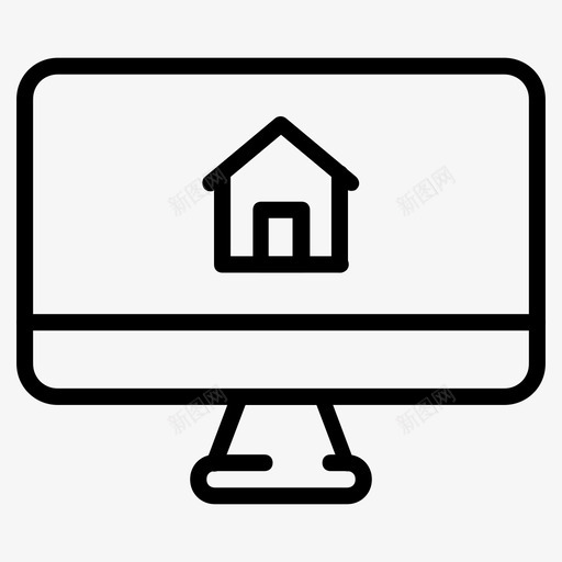 网上房地产购买电脑svg_新图网 https://ixintu.com 网上 房地产 购买 电脑 房子 液晶 液晶显示 显示器 出售