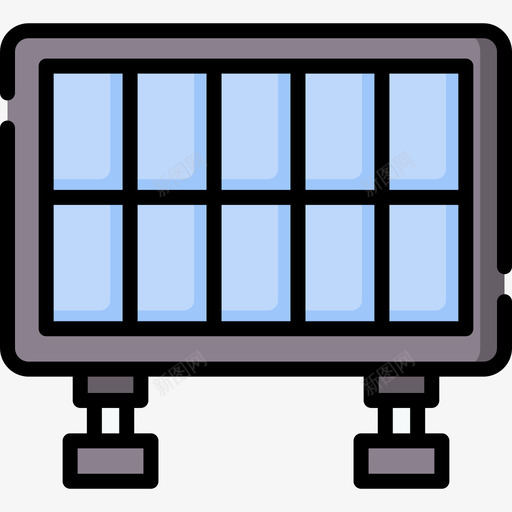 太阳能电池板可持续能源56线性颜色svg_新图网 https://ixintu.com 太阳能 电池板 持续 能源 线性 颜色