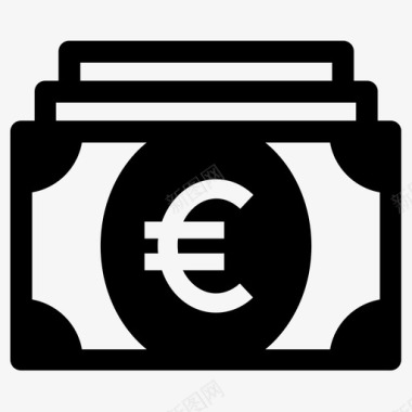 付款现金欧元图标