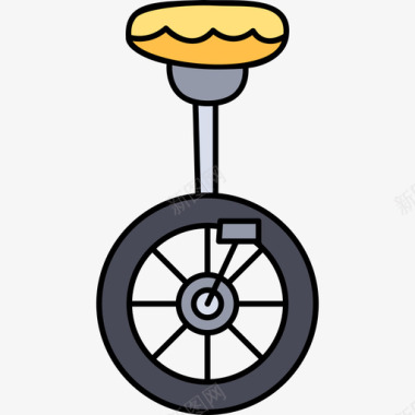 独轮车马戏团105彩色图标