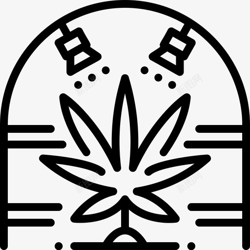 种植大麻14线性svg_新图网 https://ixintu.com 种植 大麻 线性