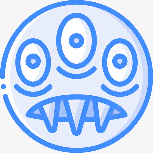 担心怪物表情3蓝色svg_新图网 https://ixintu.com 担心 怪物 表情 蓝色