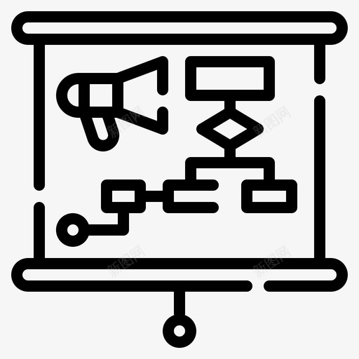 流程图营销策略8线性svg_新图网 https://ixintu.com 流程图 营销 策略 线性