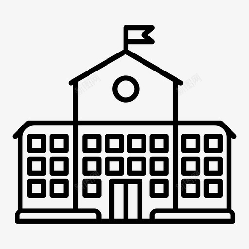 学校学院高中svg_新图网 https://ixintu.com 学院 学校 高中 校舍 神学 学校教育