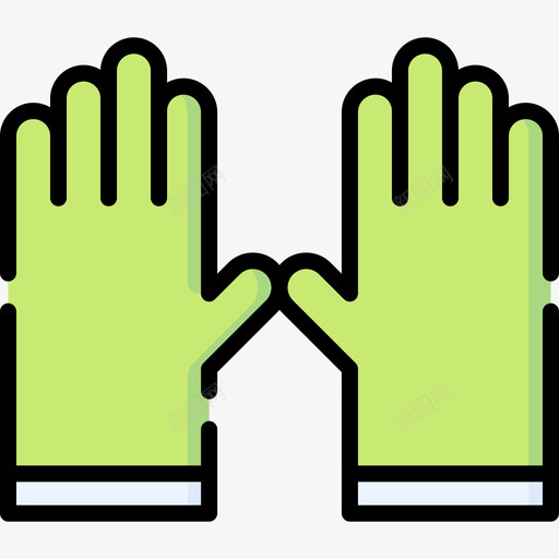 橡胶手套卫生消毒10线性颜色svg_新图网 https://ixintu.com 橡胶 手套 卫生 消毒 线性 颜色