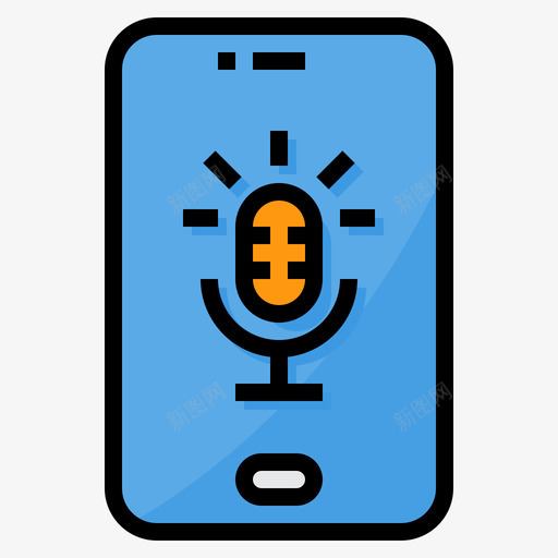 麦克风智能手机技术8线性颜色svg_新图网 https://ixintu.com 麦克风 智能 手机 技术 线性 颜色