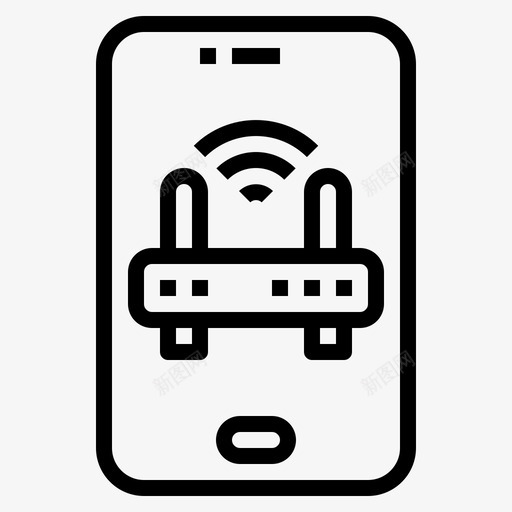 Wifi智能手机技术11线性svg_新图网 https://ixintu.com Wifi 智能 手机 技术 线性