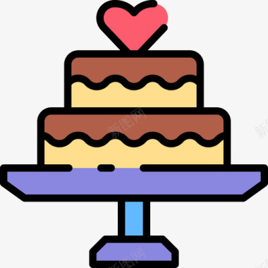蛋糕爱170线性颜色图标