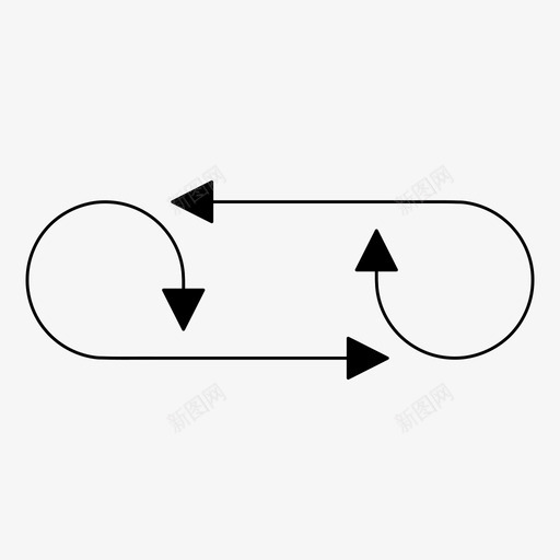 箭头方向移位svg_新图网 https://ixintu.com 箭头 方向 移位 转弯 粗体 双头 细线