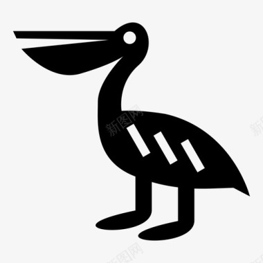 鹈鹕鸟动物自然图标