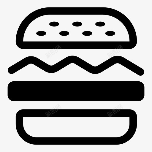 汉堡快餐垃圾食品svg_新图网 https://ixintu.com 汉堡 快餐 垃圾 食品 三明治