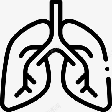 肺covid保护措施4线性图标
