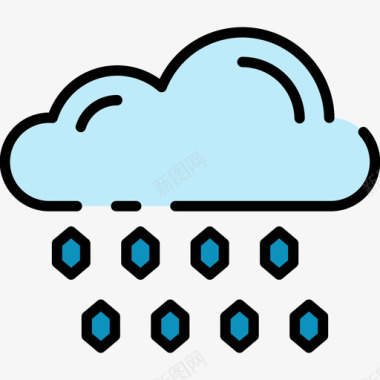 冰雹天气334线形颜色图标