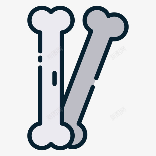 骨宠物12线性颜色svg_新图网 https://ixintu.com 宠物 线性 颜色