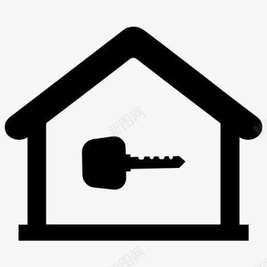 主密钥安全图标房屋财产图标