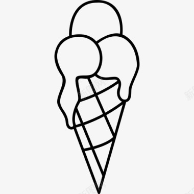 冰淇淋马戏团106黑色图标