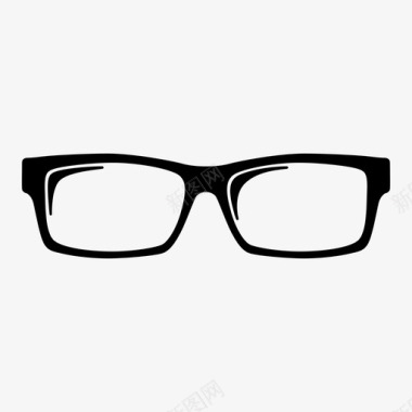 长方形眼镜眼镜墨镜图标