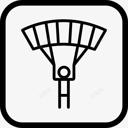 跳伞滑翔降落伞svg_新图网 https://ixintu.com 跳伞 滑翔 降落伞 体育运动