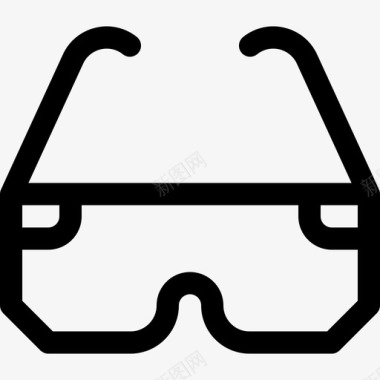 安全眼镜实验室63线性图标