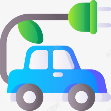 环保汽车可持续能源65坡度图标