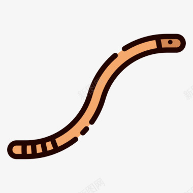 蠕虫弹簧146线状颜色图标