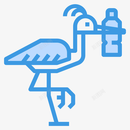鸟塑料污染24蓝色svg_新图网 https://ixintu.com 塑料 污染 蓝色