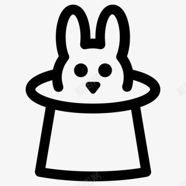 魔术兔子帽子图标