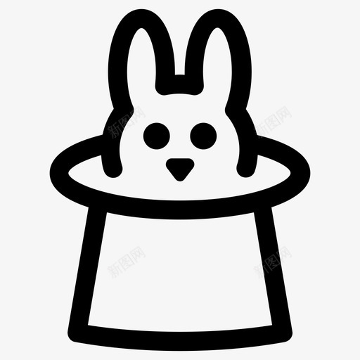 魔术兔子帽子svg_新图网 https://ixintu.com 兔子 魔术 帽子 魔术师