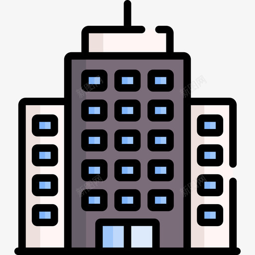 建筑城市28号楼线颜色svg_新图网 https://ixintu.com 建筑 城市 28号楼 颜色