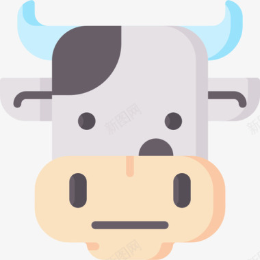 奶牛自然134平坦图标