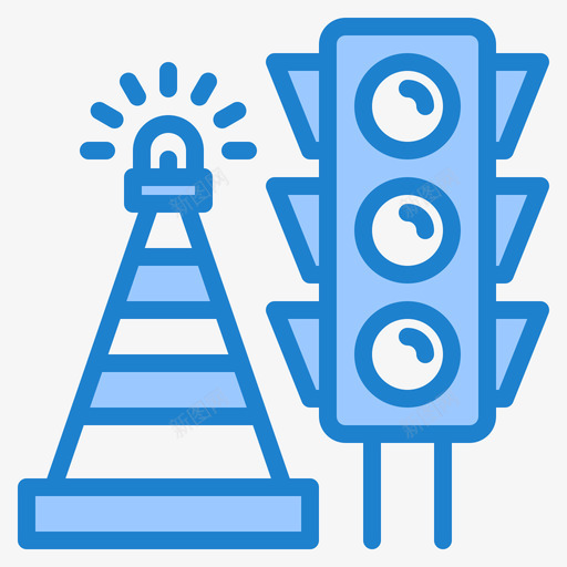 红绿灯劳工8号蓝色svg_新图网 https://ixintu.com 红绿灯 劳工 8号 蓝色