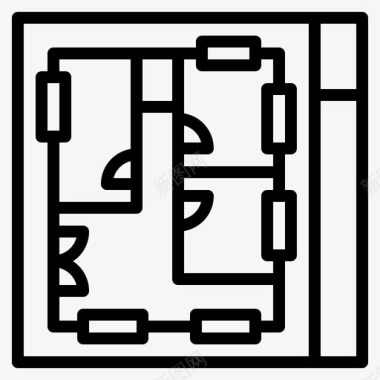 平面图建筑设计图标