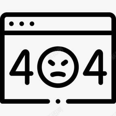 404错误网页设计164线性图标
