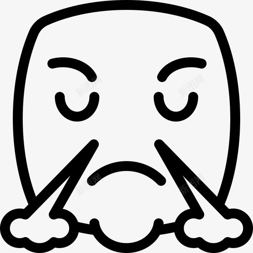 呼吸表情图72线性svg_新图网 https://ixintu.com 呼吸 表情 线性