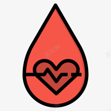献血胆固醇1线性颜色图标