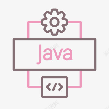 Java计算机编程图标2线性颜色图标