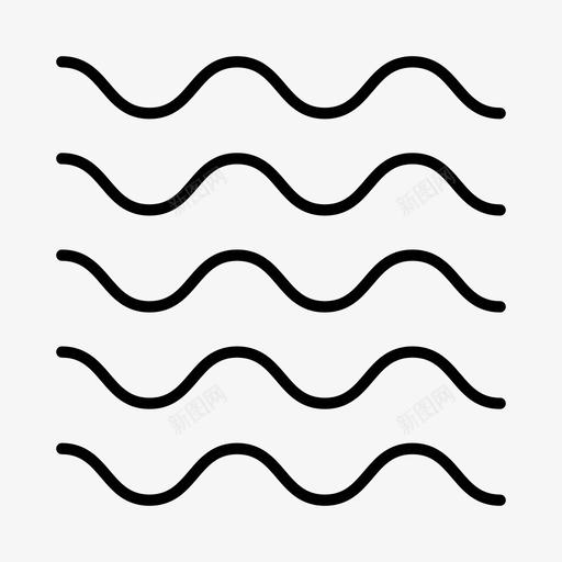 波浪线线条图案svg_新图网 https://ixintu.com 波浪 图案 线条 形状