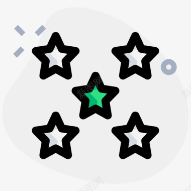 5颗星7票圆形图标