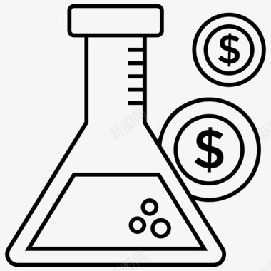 商业研究金融实验室金融研究图标