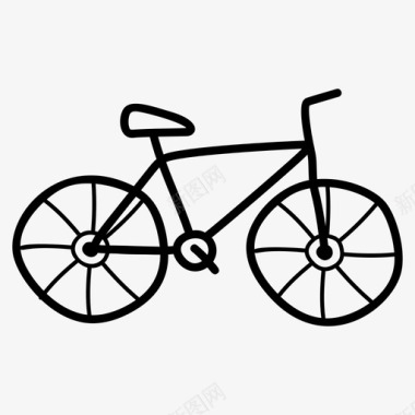 自行车脚踏车旅行图标