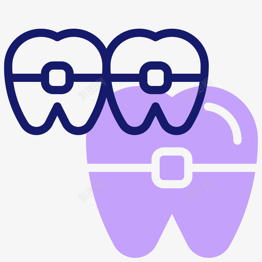 牙套牙科护理42线性颜色svg_新图网 https://ixintu.com 牙套 牙科 护理 线性 颜色