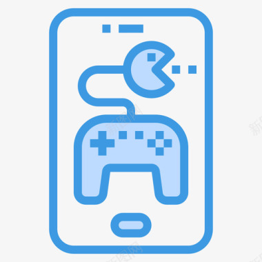 游戏智能手机技术10蓝色图标