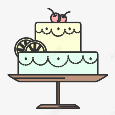 双层蛋糕图标