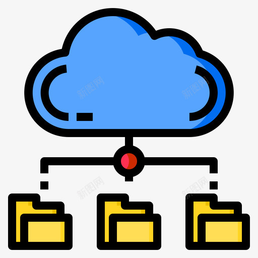 文件夹云技术44线颜色svg_新图网 https://ixintu.com 文件夹 技术 颜色