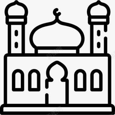 纳巴维清真寺宰牲节6直线式图标