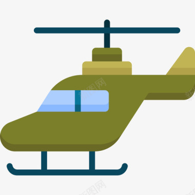 直升机军用88扁平图标